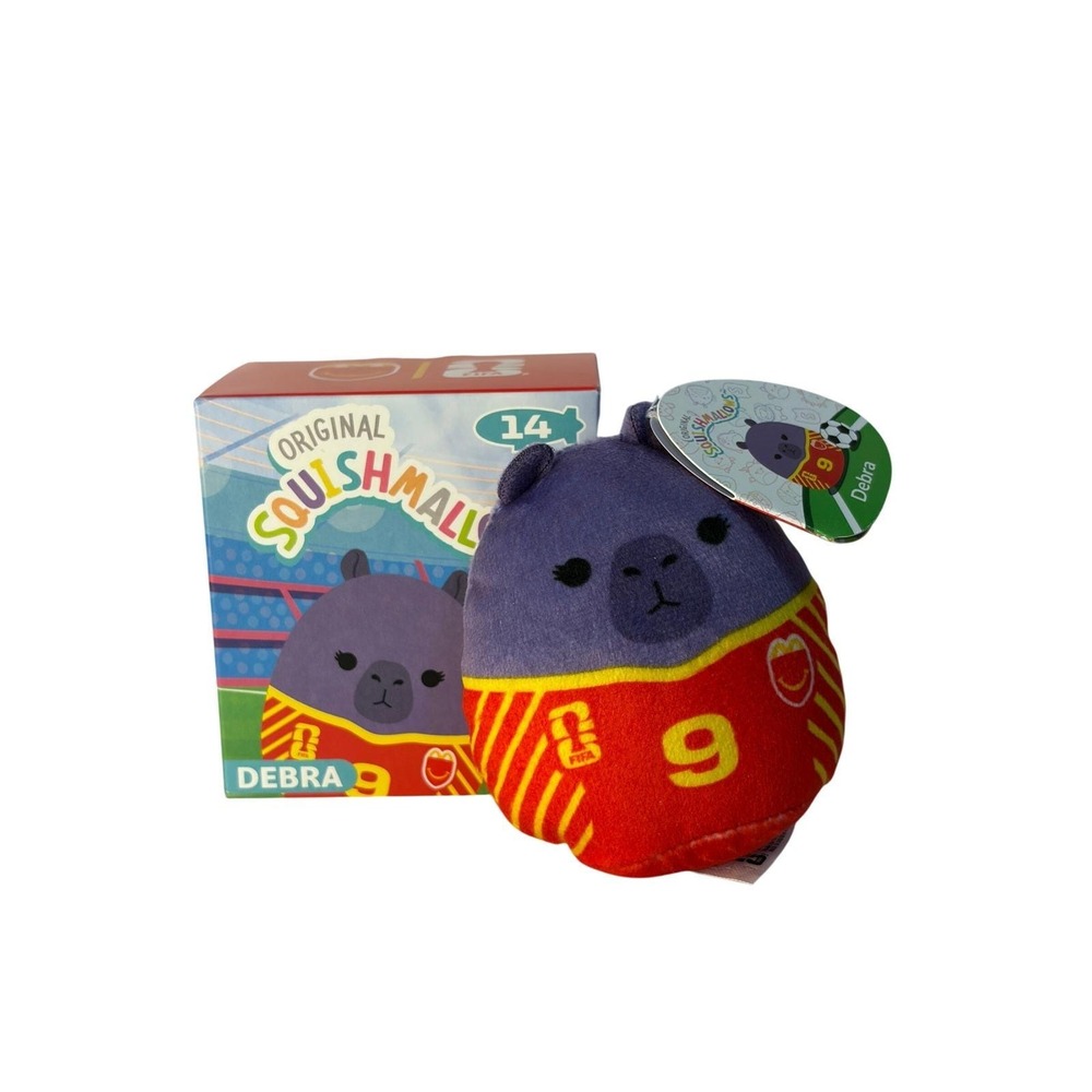 McDonalds Happy Meal toy Squishmallows #14 Debra FIFA Soccer Plush with Box